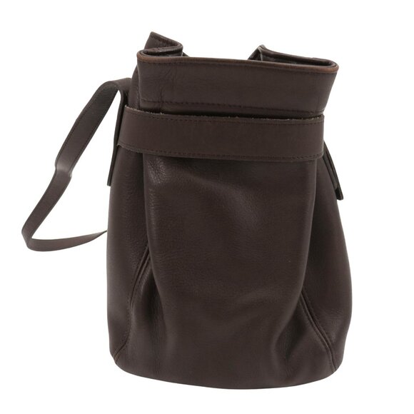 VTG Coach 4156 Soho Belted Bucket Pouch Bag Crossbody Brown Leather Brass Purse - Picture 5 of 13